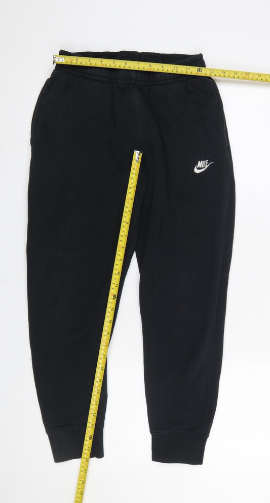 Womens UK Size S Nike Regular Fit Jogger Black Trousers