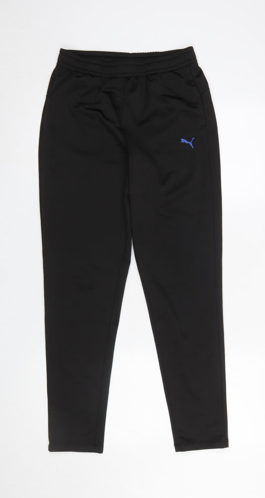 Boys UK Size 13-14 Years PUMA Regular Fit Jogger Black Trousers