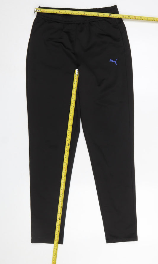 Boys UK Size 13-14 Years PUMA Regular Fit Jogger Black Trousers