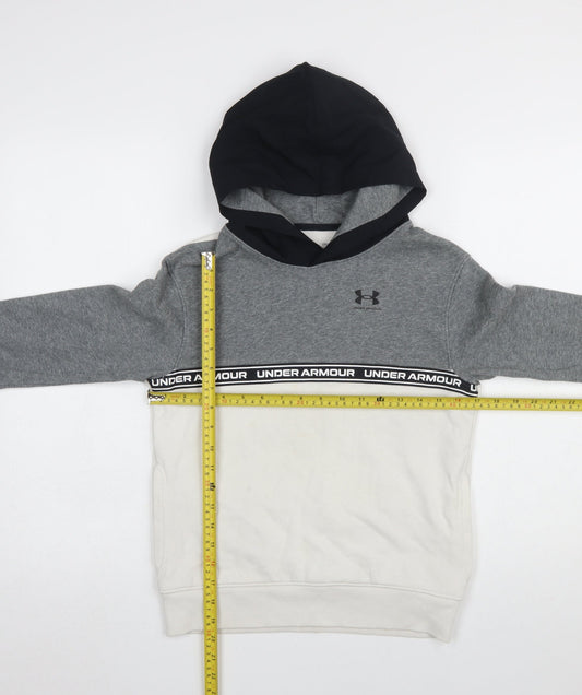 Boys UK Size M Under armour Grey Pullover Hoodie