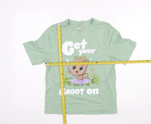 Girls UK Size XS Primark Green Basic T-Shirt