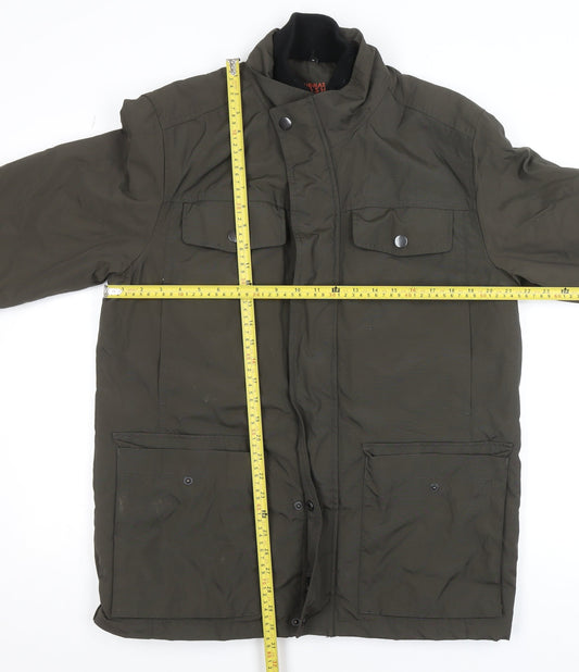 Mens UK Size S Debenhams Green Puffer Jacket
