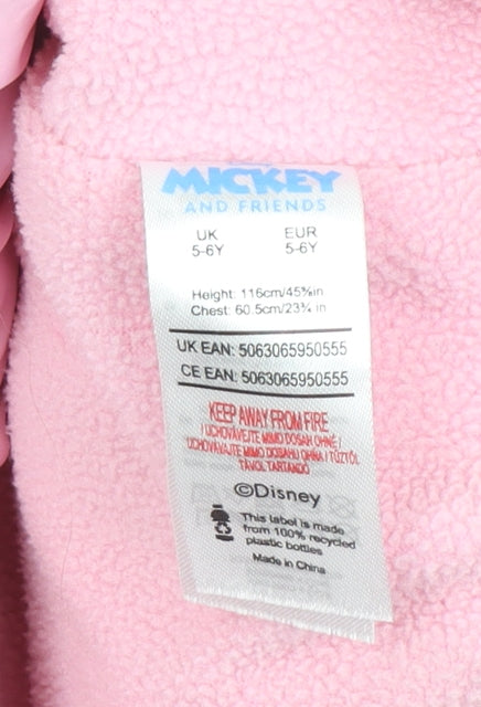 Girls UK Size 5-6 Years Disney Pink Puffer Jacket