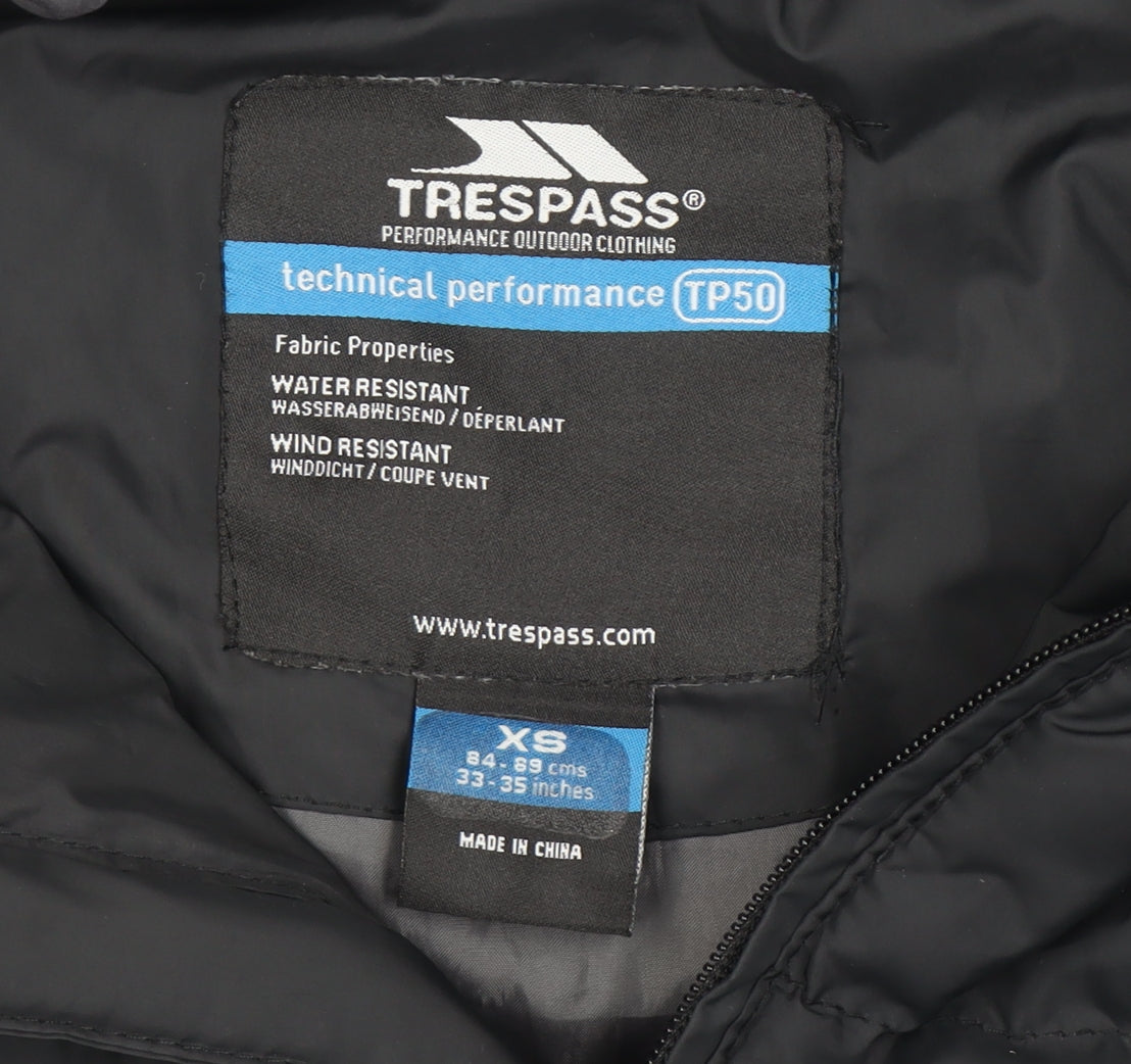Mens UK Size XS Trespass Black Puffer Jacket
