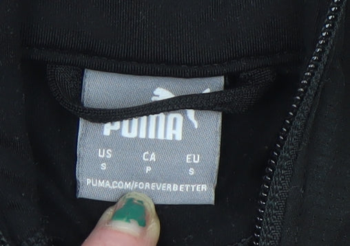 Additional view of Puma women’s black slim fit track jacket, size S, long sleeve