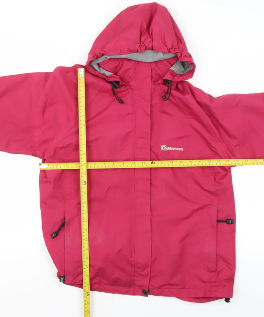 Womens UK Size M Outdoor Scene Pink Rain Coat