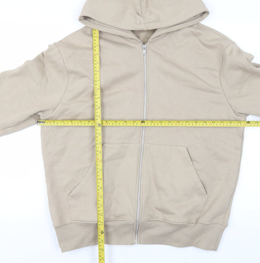Mens UK Size M ASOS DESIGN Beige Full Zip Hoodie