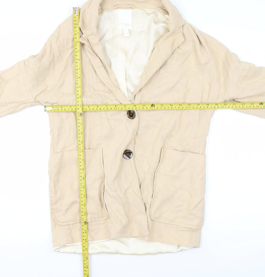 Womens UK Size XS H&M Regular Beige Blazer