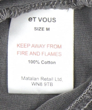 Womens UK Size M Et Vous Grey Cardigan Jumper