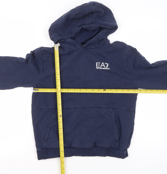 Boys UK Size 14 Years Emporio Armani Blue Pullover Hoodie
