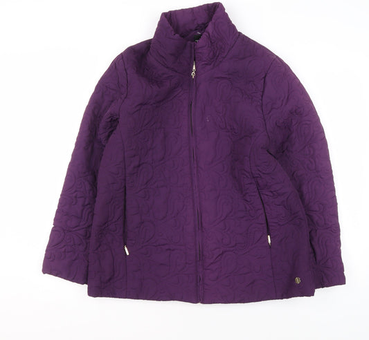 Womens UK Size 14 TIGI Purple Quilted Coat