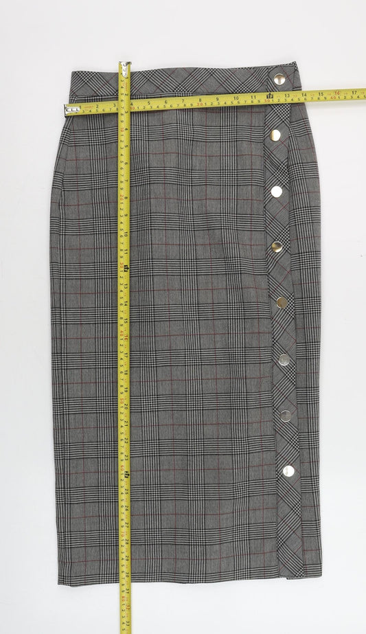 Womens UK Size S Zara Straight & Pencil Twill Skirt