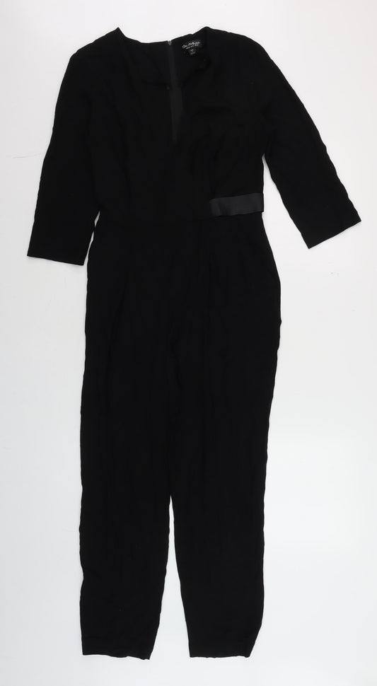 Womens UK Size 10 Miss Selfridge One-Piece Black Jumpsuit