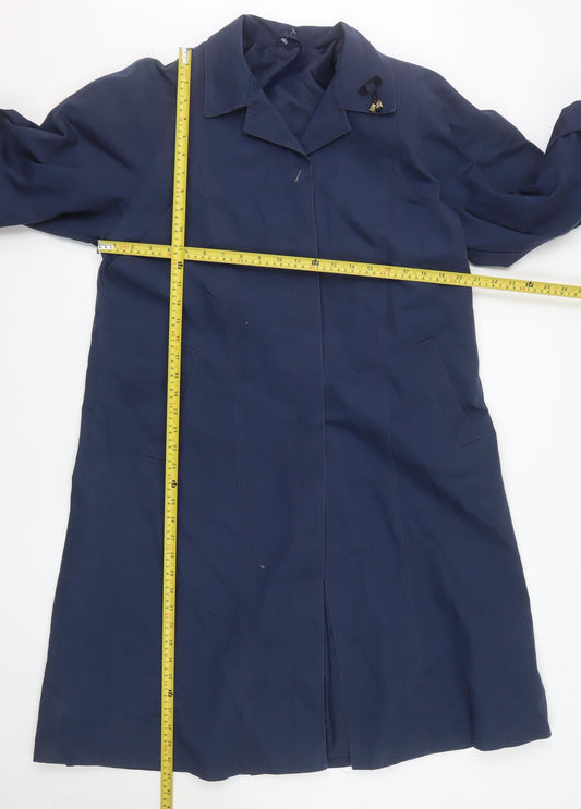 Womens UK Size 14 Jan Robert Blue Trench Coat
