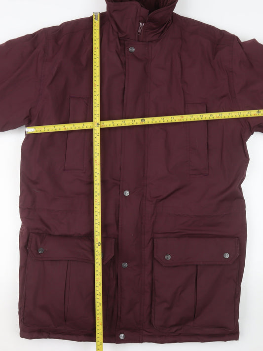 Mens UK Size M BHS Red Parka Coat
