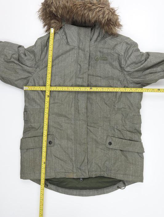 Womens UK Size 14 North Ridge Grey Parka Coat