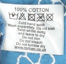Womens UK Size 12 Roman Blue Tunic Blouse