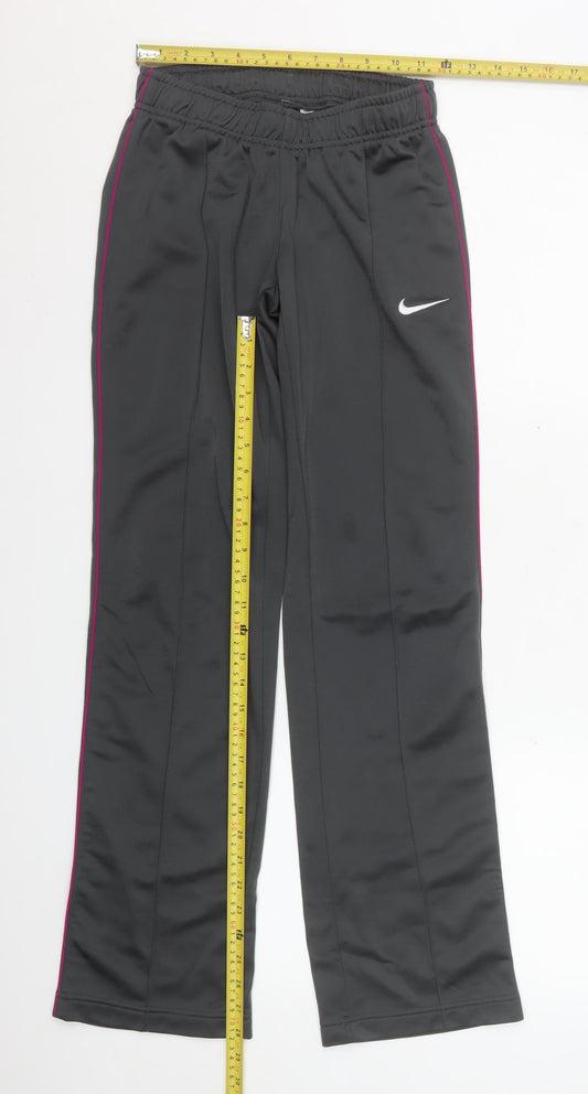 Womens UK Size XS Nike Regular Fit Track Pants Black Trousers
