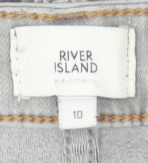 Womens UK Size 10 River Island Slim Fit Skinny Grey Jeans