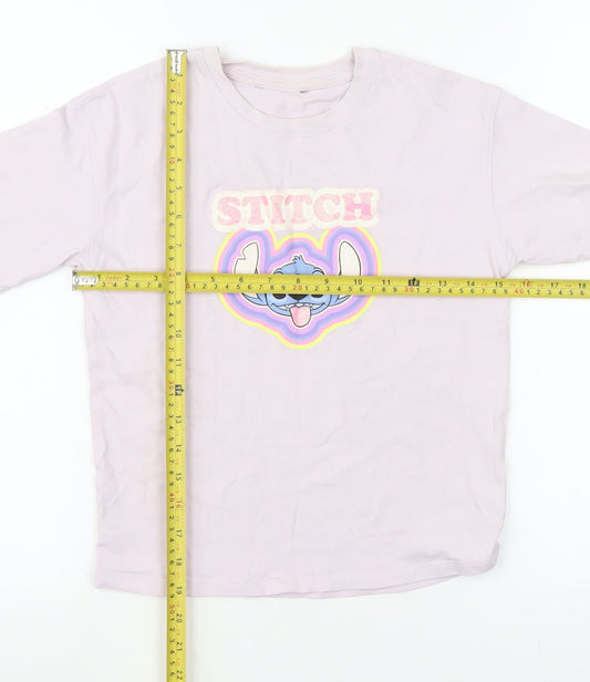 Girls UK Size 9-10 Years George Pink Graphic Print Basic T-Shirt