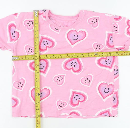 Girls UK Size 4-5 Years Dunnes Stores Pink Basic T-Shirt