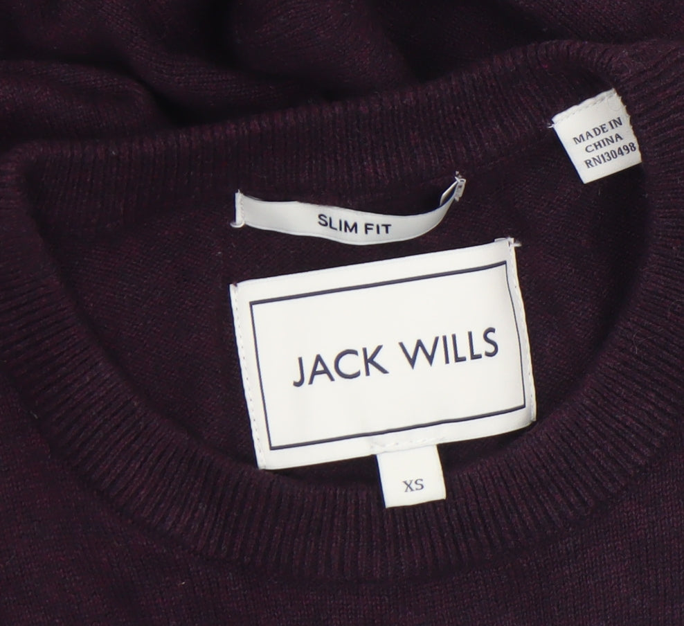 Mens UK Size XS Jack Wills Purple Pullover Jumper