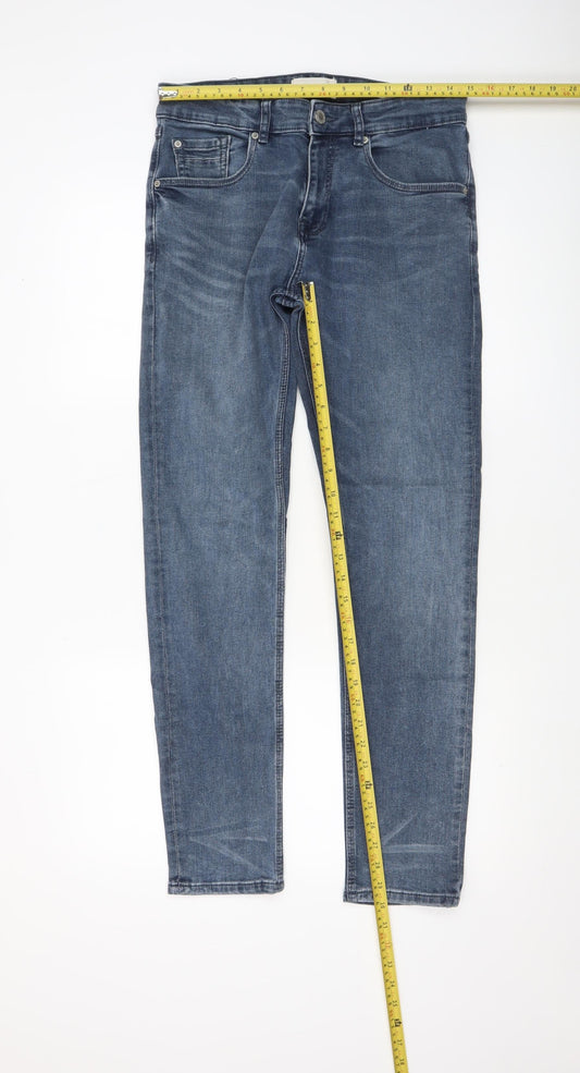 Mens UK Size 30 Pull&Bear Slim Fit Skinny Blue Jeans