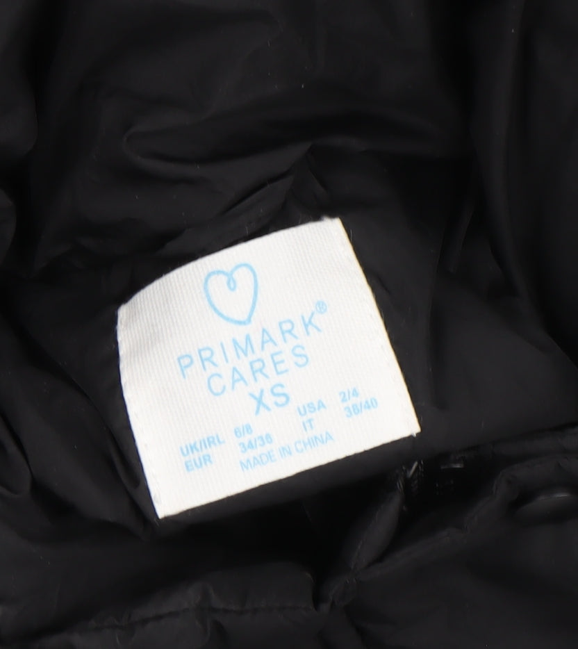 Womens UK Size XS Primark Black Puffer Jacket
