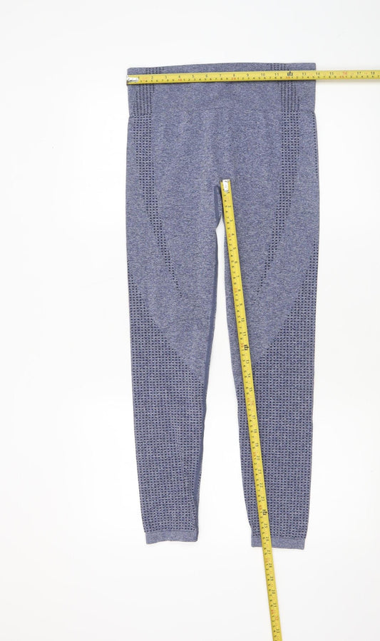 Womens UK Size 12 Dunnes Stores Slim Fit Leggings Blue Leggings