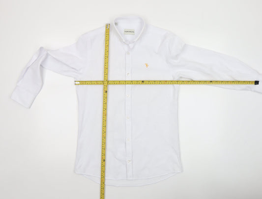 Mens UK Collar Size S Tom Penn Smart White Dress Shirt