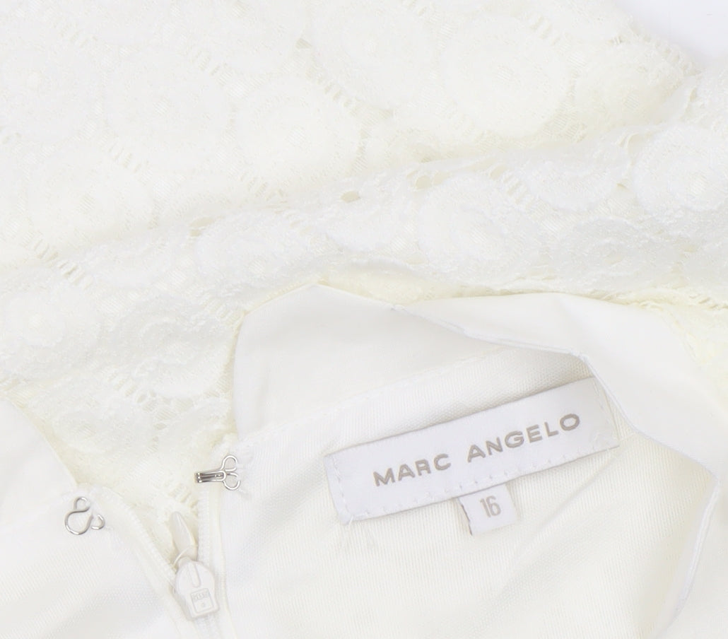 Womens UK Size 16 Marc Angelo Ivory Camisole Blouse