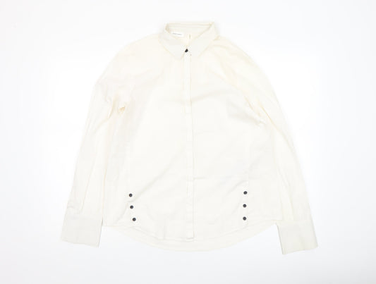 Womens UK Size 12 Gerry Weber Ivory Basic Button-Up