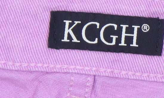 Womens UK Size S KCGH Regular Fit Straight Purple Jeans