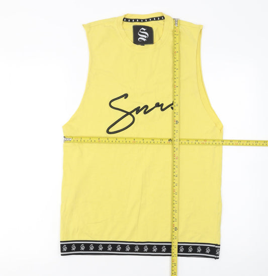 Mens UK Size XS Sinners Attire Yellow T-Shirt