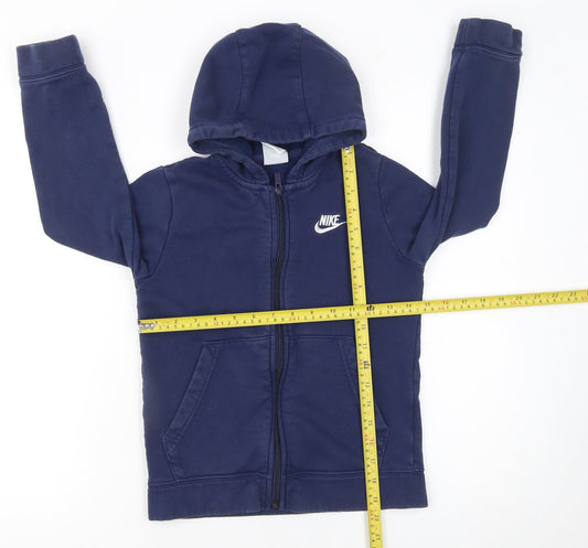 Boys UK Size 12 Years Nike Blue Full Zip Hoodie