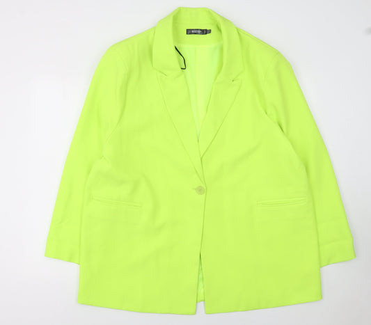 Womens UK Size 18 Missguided Regular Yellow Blazer