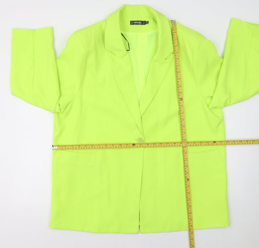 Womens UK Size 18 Missguided Regular Yellow Blazer
