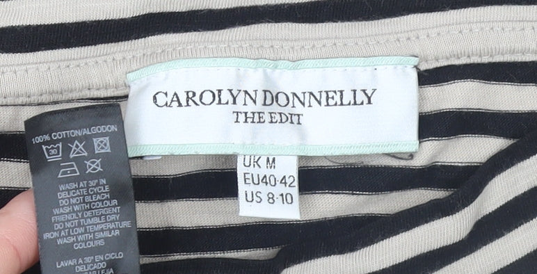 Womens UK Size M Carolyn Donnelly The Edit Beige Basic T-Shirt