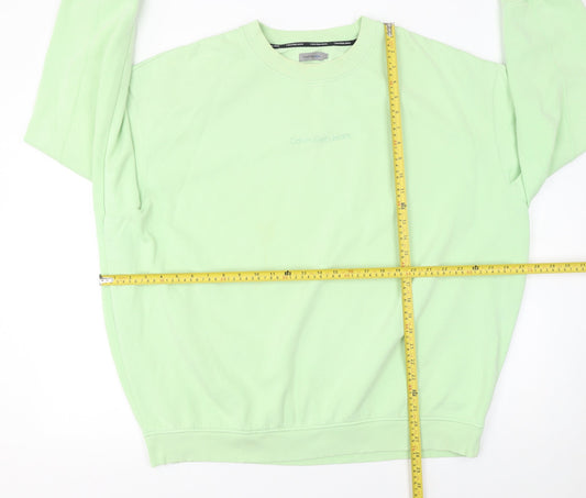 Womens UK Size L Calvin Klein Jeans Green Pullover Sweatshirt