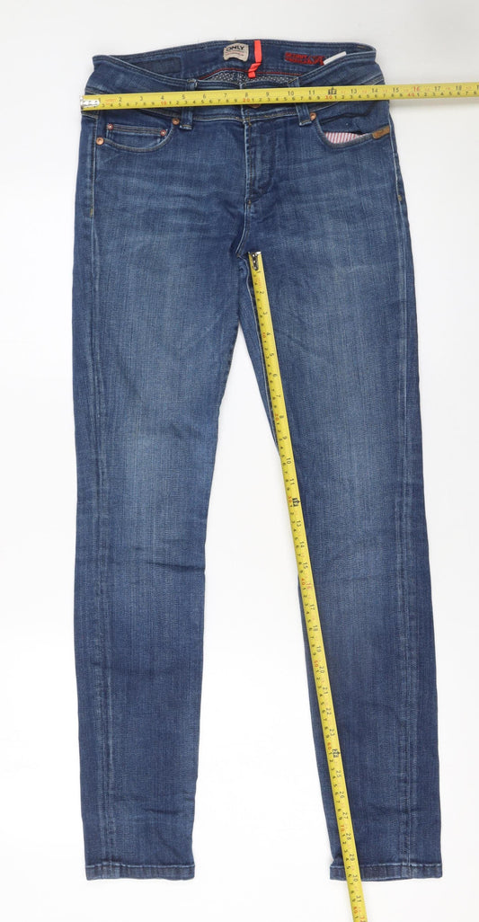 Womens UK Size 12 Only Regular Fit Skinny Blue Jeans