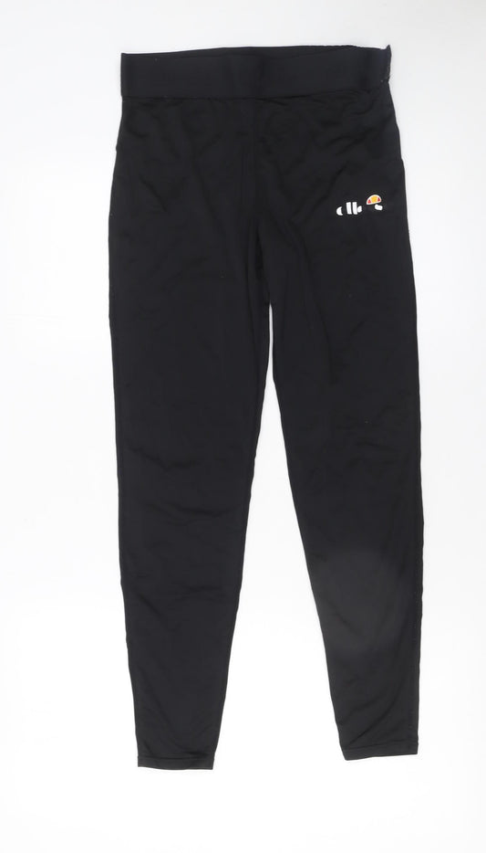 Womens UK Size 12 ellesse Slim Fit Leggings Black Leggings