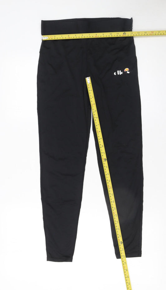 Womens UK Size 12 ellesse Slim Fit Leggings Black Leggings