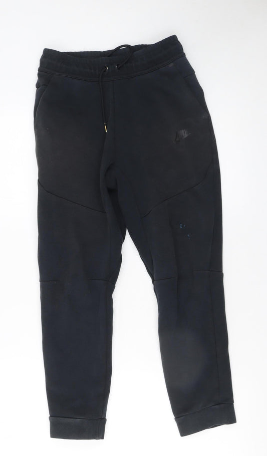 Boys UK Size L Nike Regular Fit Jogger Black Trousers