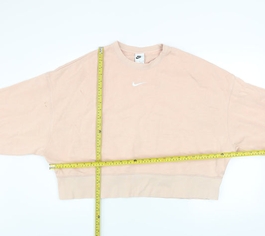 Womens UK Size M Nike Beige Pullover Sweatshirt