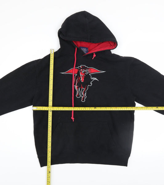 Mens UK Size M Campus Heritage Black Pullover Hoodie