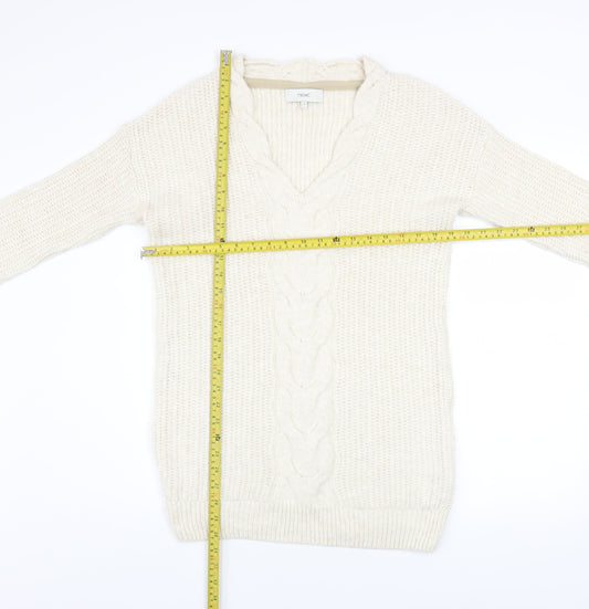 Womens UK Size 10 NEXT Ivory Pullover Jumper