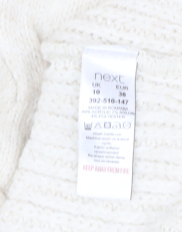 Womens UK Size 10 NEXT Ivory Pullover Jumper