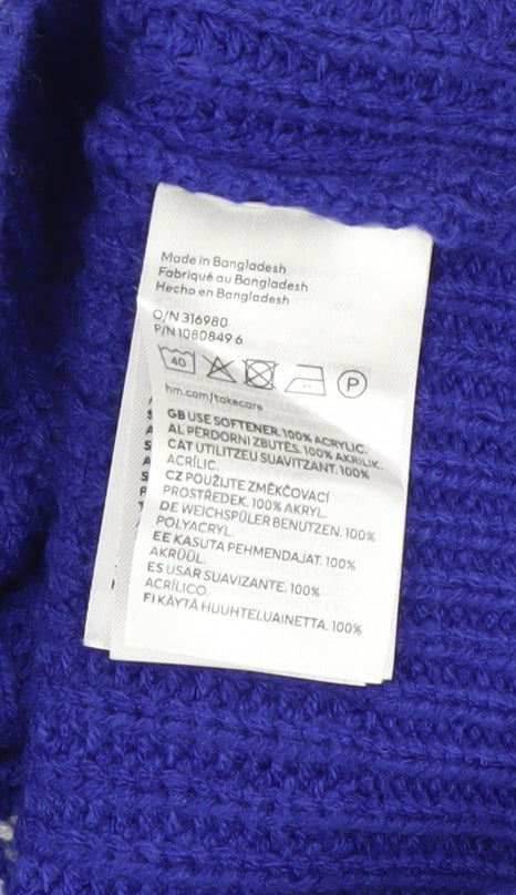 Womens UK Size 2XS H&M Blue Vest Jumper