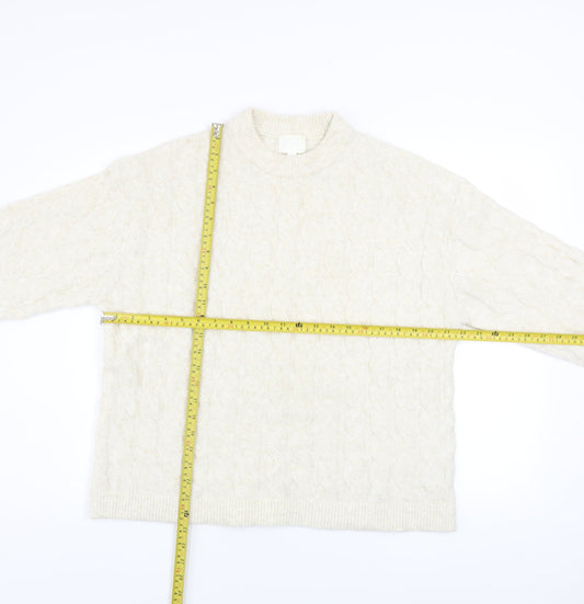 Womens UK Size 8 H&M Ivory Pullover Jumper