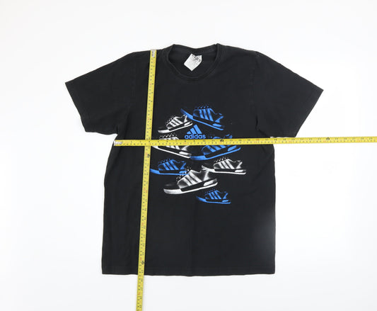 Mens UK Size S adidas Black T-Shirt